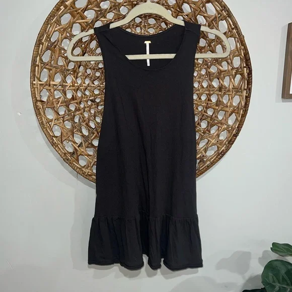 free people long tank size small dark gray 100% cotton - Picture 6 of 11